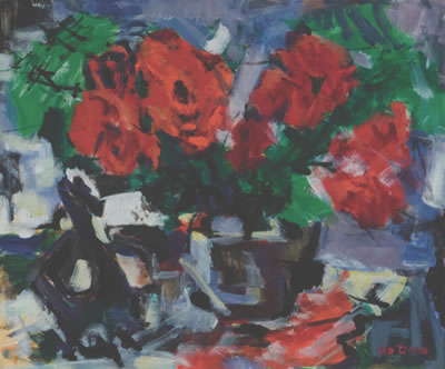 Peonies by Ted Davis - Auction record, sale price, and art valuation. Compare with similar artists and explore comparable artworks.