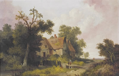 Mother and Child Near Home