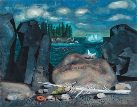 Gull, Island, Boat