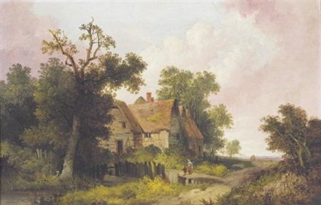 Mother and Child Near Home