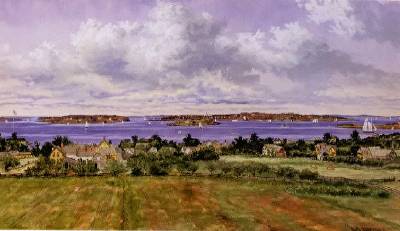 A Panoramic View of the Islands of Casco Bay