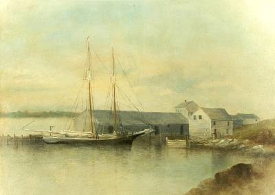 At the Island Dock, Casco Bay by George M Hathaway - Auction record, sale price, and art valuation. Compare with similar artists and explore comparable artworks.