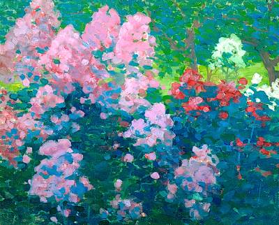 Flower Garden by Marcia Woodbury - Auction record, sale price, and art valuation. Compare with similar artists and explore comparable artworks.