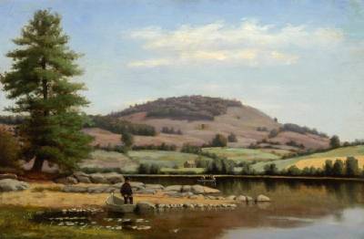 Fishing on Fairlee Pond, Mount Mansfield, Vermont by Alfred Ordway - Auction record, sale price, and art valuation. Compare with similar artists and explore comparable artworks.
