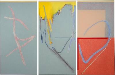 Tryptych Blue