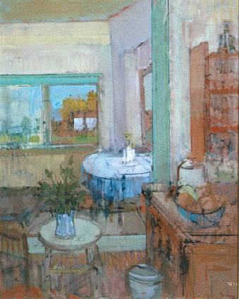 Kitchen Interior, Maine by John Heliker - Auction record, sale price, and art valuation. Compare with similar artists and explore comparable artworks.