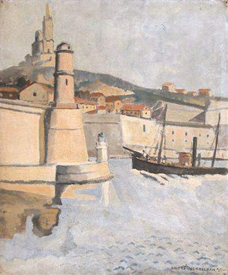 "Dragueur de mine rentrant au port d'attache, Marseille" , 1917.