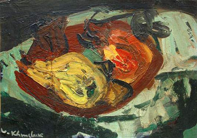 Nature morte aux fruits by Vassyl Khmeluk - Auction record, sale price, and art valuation. Compare with similar artists and explore comparable artworks.