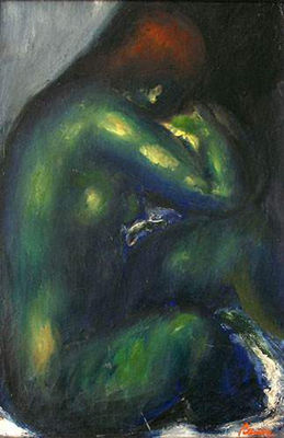 Baigneuse verte