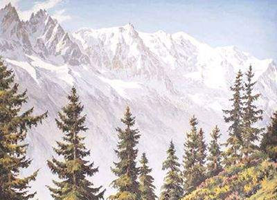 Les Aiguilles de Chamonix et le Mont Blanc