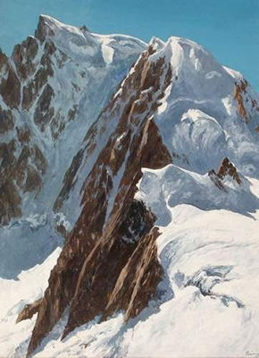 Sample artwork by Jacques Charles Fourcy (1906 - 1990), known for mountain landscape painting - View similar artists and auction records