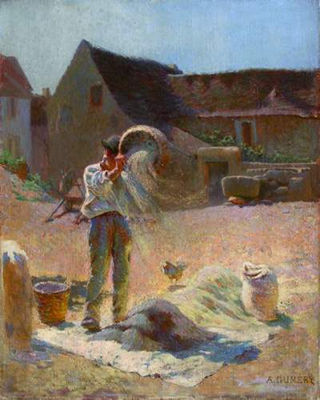 Le battage du grain