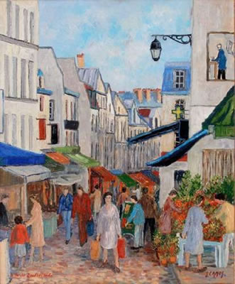 Le Marché Mouffetard by Jacques Camus - Auction record, sale price, and art valuation. Compare with similar artists and explore comparable artworks.
