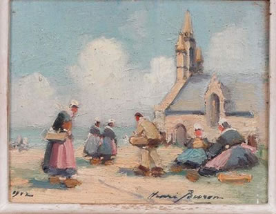 Bretonnes près de l'Église by Henri Lucien Joseph Buron - Auction record, sale price, and art valuation. Compare with similar artists and explore comparable artworks.