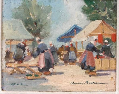 Scène de marché en Bretagne