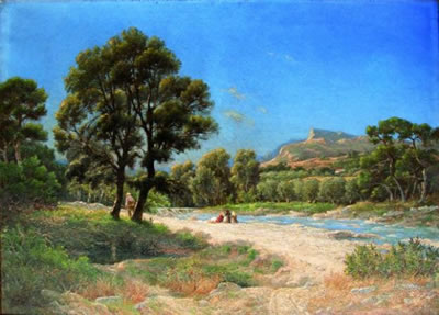 Lavandières en Provence by Henri-Laurent Mouren - Auction record, sale price, and art valuation. Compare with similar artists and explore comparable artworks.