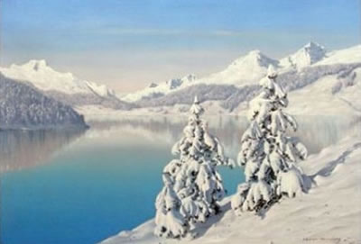 Lac de montagne dans les Alpes suisses