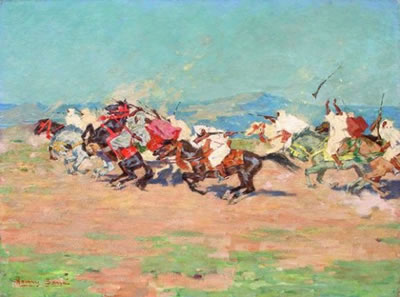 Fantasia -Sud Marocain by Henry Sene - Auction record, sale price, and art valuation. Compare with similar artists and explore comparable artworks.