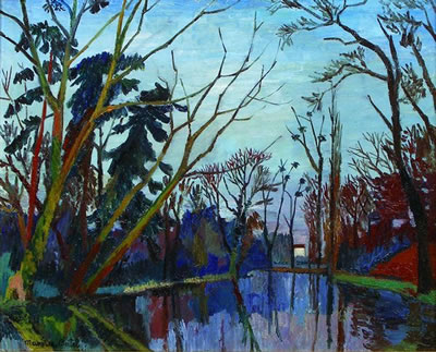 La pièce d'eau.