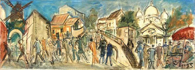 Foule à Montmartre