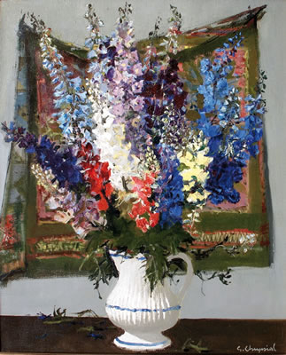 "Delphyniums" by Georges Robert Cheyssial - Auction record, sale price, and art valuation. Compare with similar artists and explore comparable artworks.