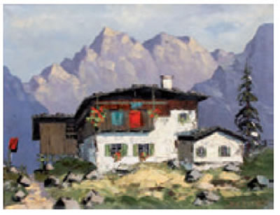 Chalet dans la montagne. by Jakob Hecker - Auction record, sale price, and art valuation. Compare with similar artists and explore comparable artworks.
