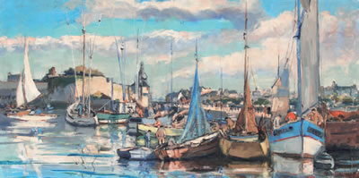 Concarneau, la fête des filets , 1957 by Rene Le Forestier - Auction record, sale price, and art valuation. Compare with similar artists and explore comparable artworks.