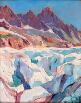 La Mer de Glace by Louis Eugene Glasser - Auction record, sale price, and art valuation. Compare with similar artists and explore comparable artworks.