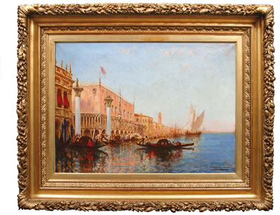Sample artwork by Charles Eugene Cousin (1904 - 1972), known for portrait, landscape, marine scenes and figures in gardens, impressionism - View similar artists and auction records