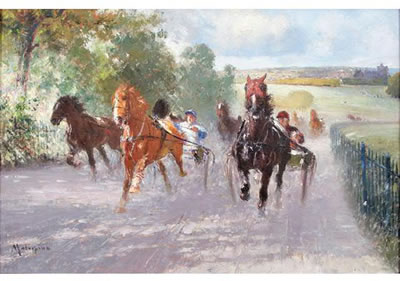 Course de trot attelé