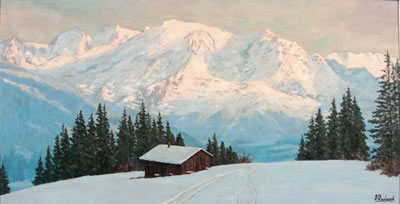 "Le Mont Blanc vu du plateau d'Assy, lumière rose" by Lucien Quenard - Auction record, sale price, and art valuation. Compare with similar artists and explore comparable artworks.