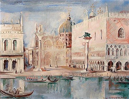 Sample artwork by Henri De Waroquier (1881 - 1970), known for portrait, figure, landscape, still life paintings, engraving, sculpture - View similar artists and auction records