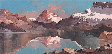 "Le lac au col de la Vanoise, Pralognant"