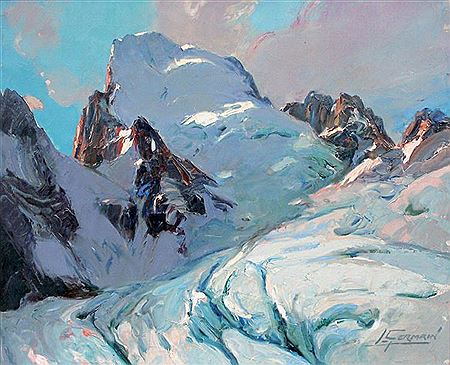 Ecrins (face Nord) et glacier Blanc