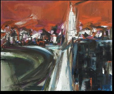 ABSTRACT CITYSCAPE by Ann Roman - Auction record, sale price, and art valuation. Compare with similar artists and explore comparable artworks.