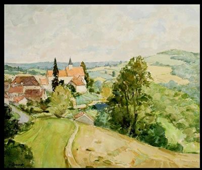Landscape with Village by Claude Jousset - Auction record, sale price, and art valuation. Compare with similar artists and explore comparable artworks.