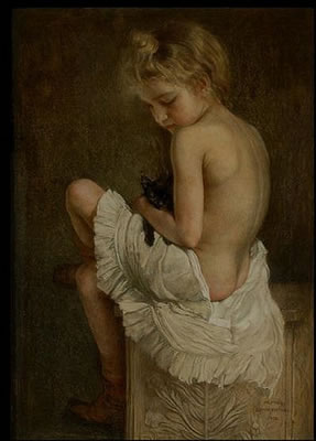 Young Girl with Black Kitten by Alfred Sohn-Rethel - Auction record, sale price, and art valuation. Compare with similar artists and explore comparable artworks.