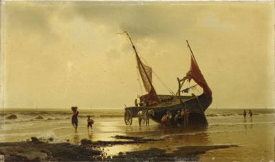 Marina con barche di pescatori