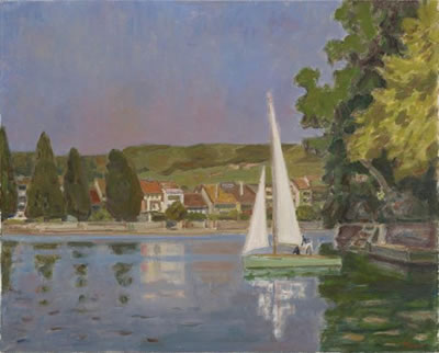Le voilier, Ile de la Harpe à Rolle