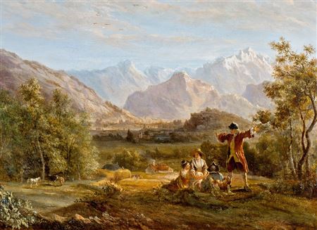 Voltaire et un groupe de villageois by Jean Huber - Auction record, sale price, and art valuation. Compare with similar artists and explore comparable artworks.