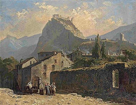 Sion, vue de Tourbillon 1881