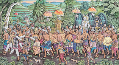 Sample artwork by I Wayan Dolik (Born 1955), known for painting - View similar artists and auction records
