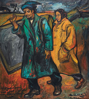 Affandi dengan Istri Pulang Melukis Pohon Apel (Affandi and Wife after Painting the Apple Tree) by Barli Sasmitawinata - Auction record, sale price, and art valuation. Compare with similar artists and explore comparable artworks.