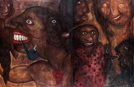 Si Muka Dua (The Two Faces) diptych