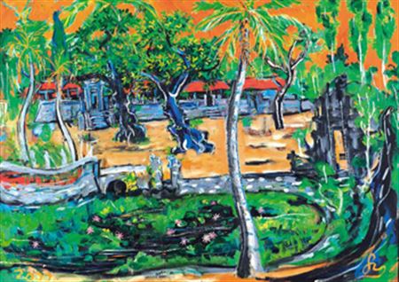 Sample artwork by Symon (Born 1947), known for painting - View similar artists and auction records