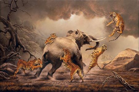 Sample artwork by I Wayan Cahya (Born 1965), known for painting - View similar artists and auction records