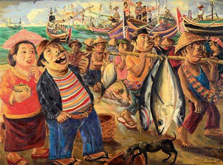 Sample artwork by Faizin (Born 1973), known for painting - View similar artists and auction records