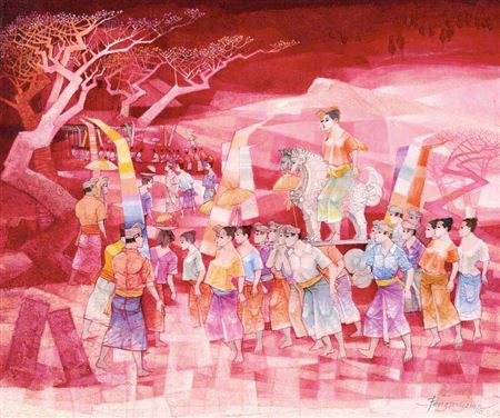 Upacara Sorong Serah (Sorong Serah Ceremony) by I Wayan Pengsong - Auction record, sale price, and art valuation. Compare with similar artists and explore comparable artworks.