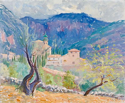Vista de la cartuja de Valldemosa
