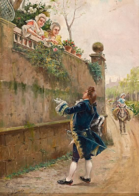 Escena galante by Cristobal Alandi - Auction record, sale price, and art valuation. Compare with similar artists and explore comparable artworks.